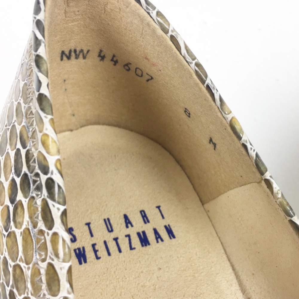 Stuart Weitzman Size 8 Snake Print High Heels - image 7